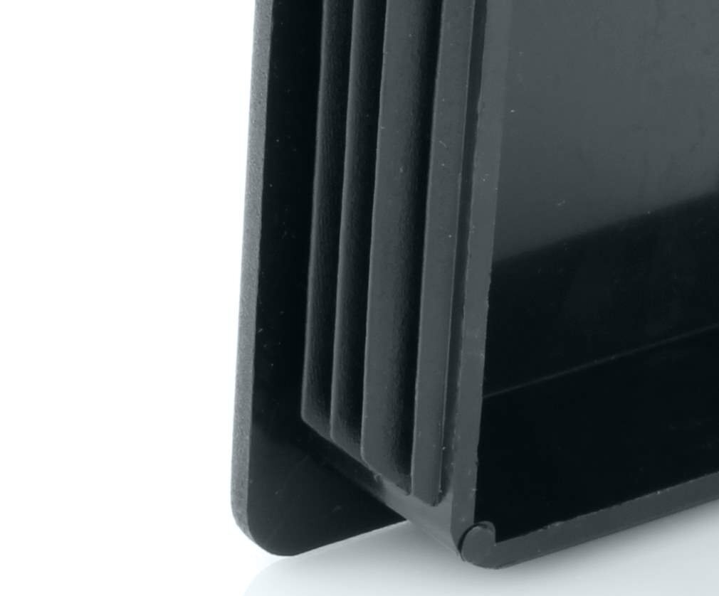 10 x Louver plugs rectangular tube 50 x 100 mm rectangle anthracite end caps