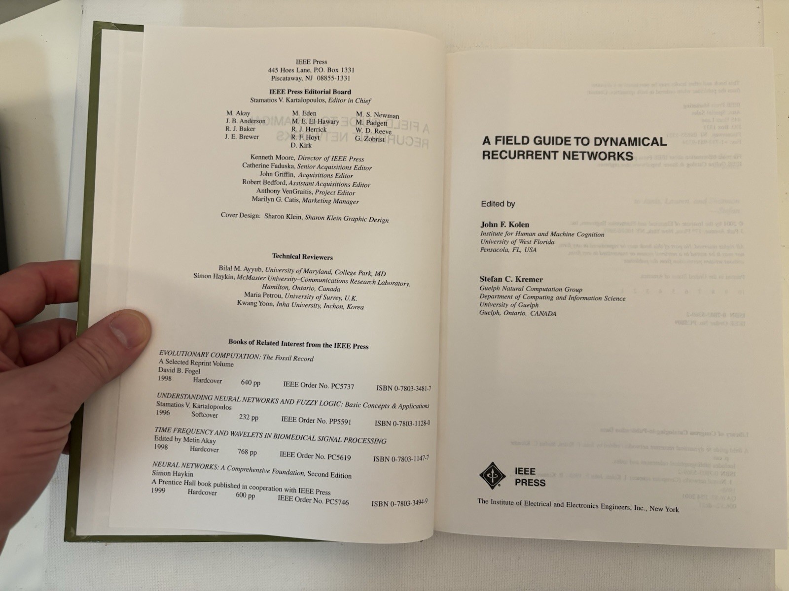 Field Guide to Dynamical Recurrent Networks | Kolen Kremer | IEEE Press HC 2001