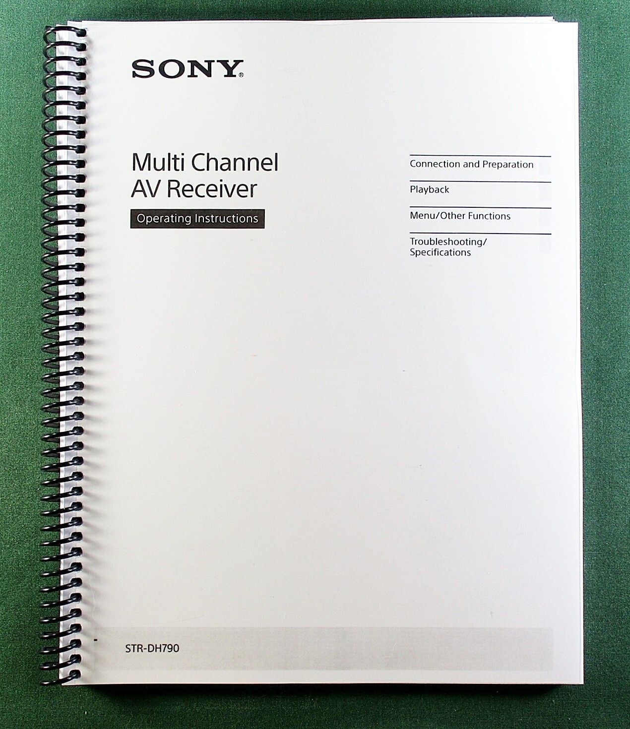 Sony STR-DH790 Instruction Manual: 64 Pages & Protective Covers!