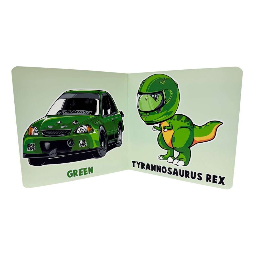 Dinosaurs and Race Cars Book (Baby, Children’s, Toddler Book)