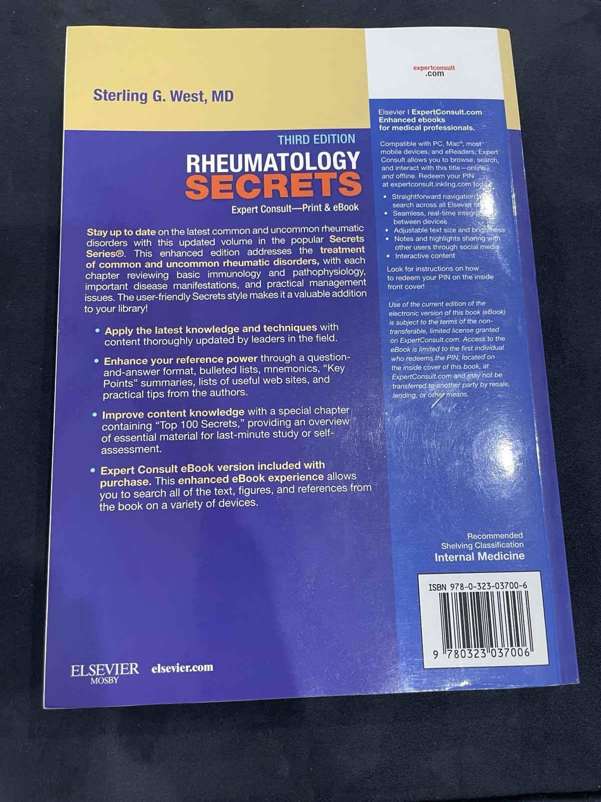 Rheumatology Secrets by Sterling West, 3rd Edition