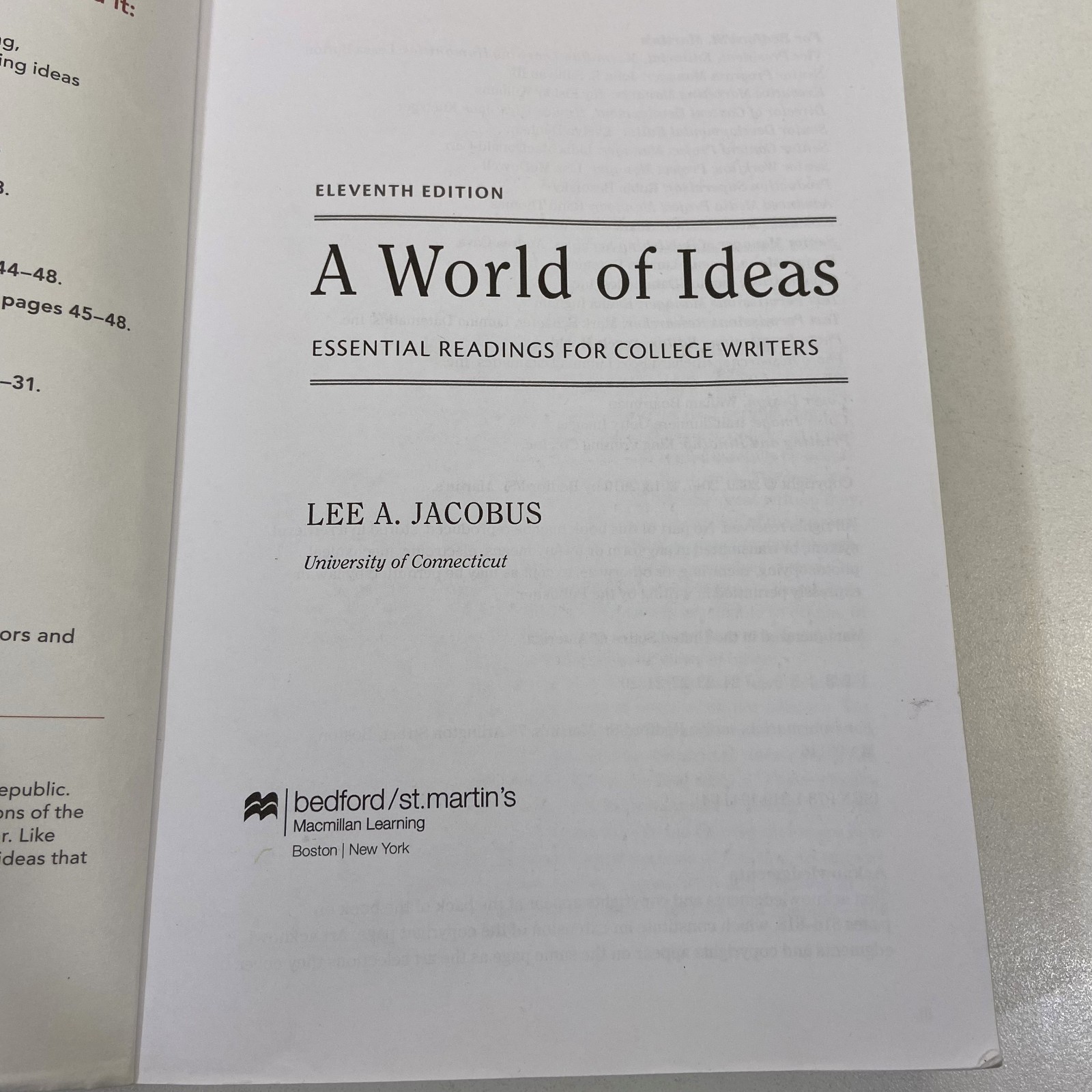 World of Ideas Essential Readings for College Writers 11th Edition 2020 TPB