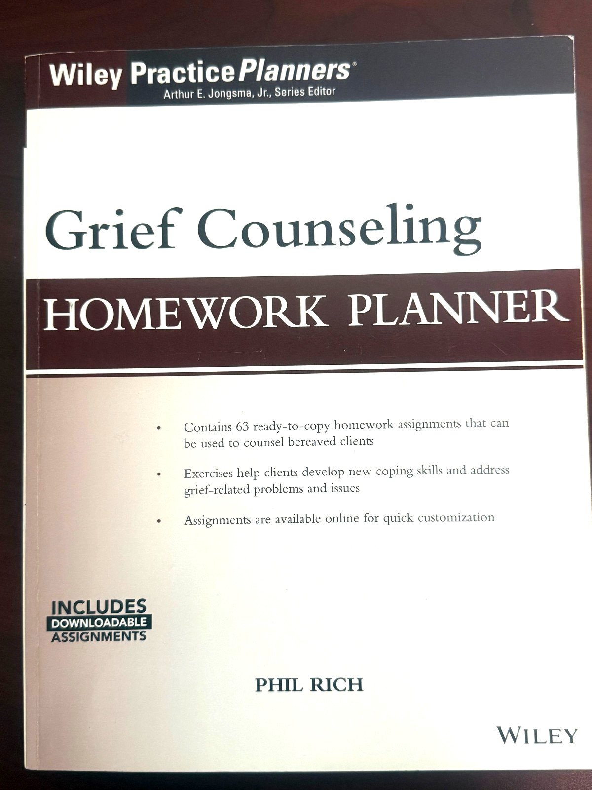 Grief Counseling Homework Planner by Phil Rich 2001 Paperback *Very Good*
