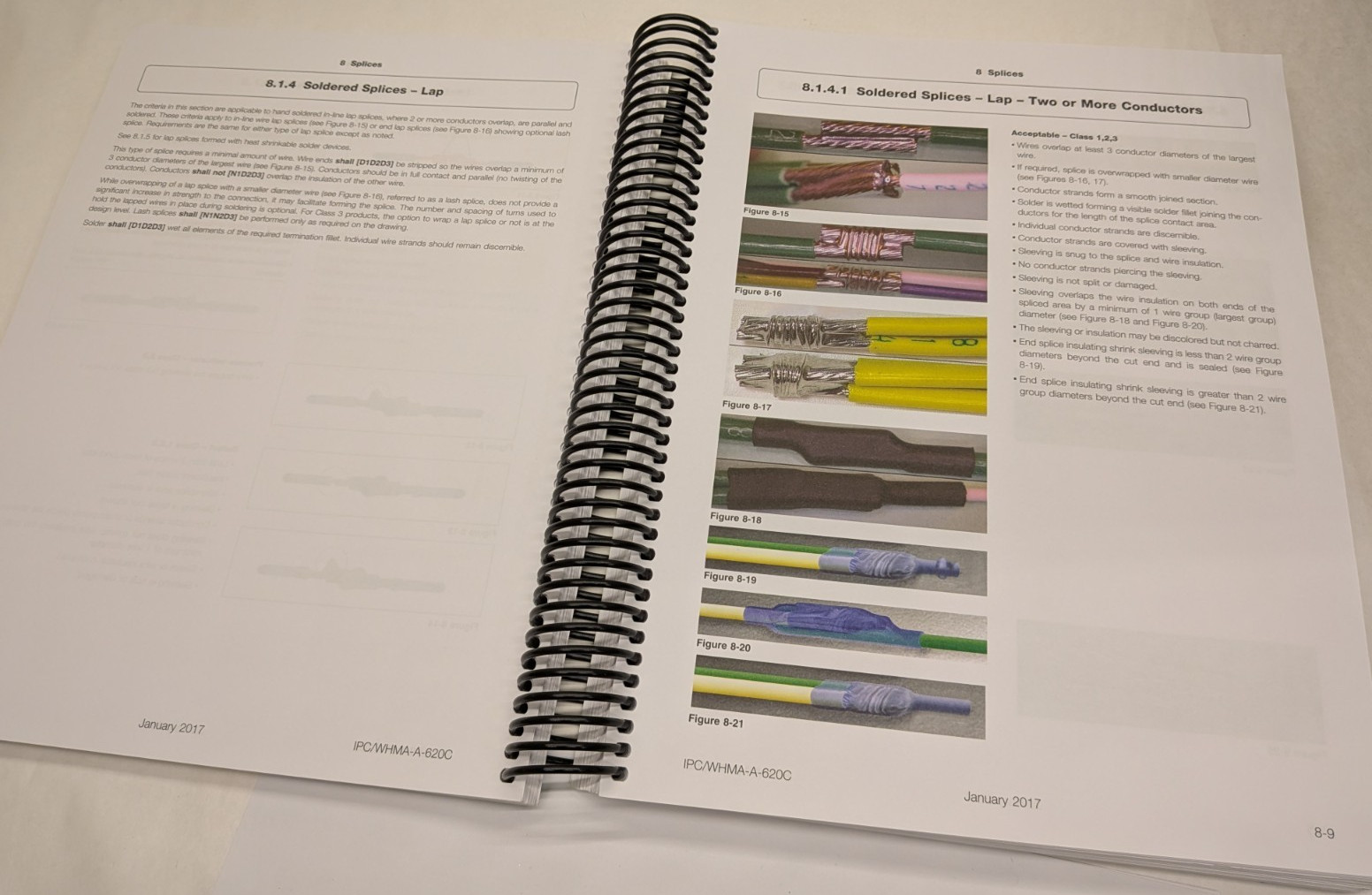 IPC-A-620C Acceptance for Cable and Wire Jan 2017 Manual New No Markings