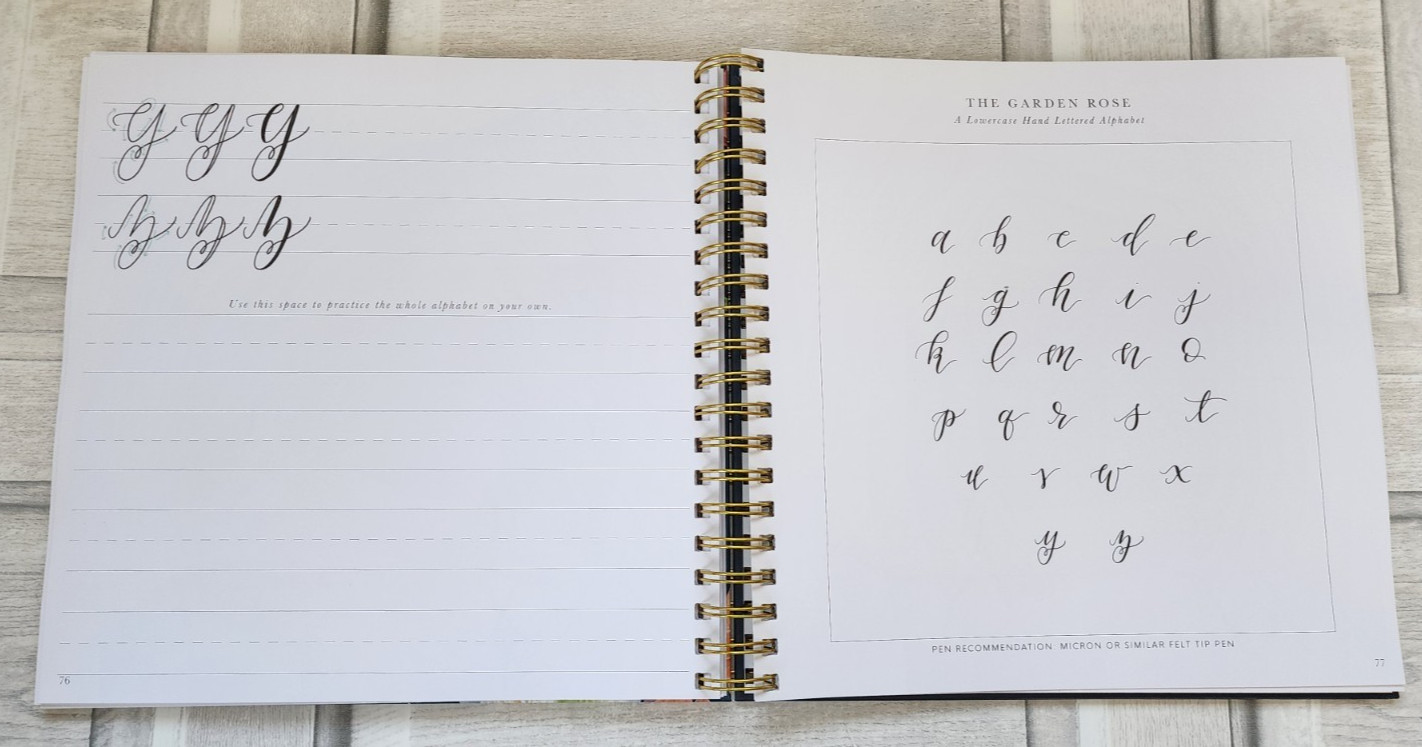 Pretty Simple Lettering Calligraphy for beginners hardcover spiral-bound unused