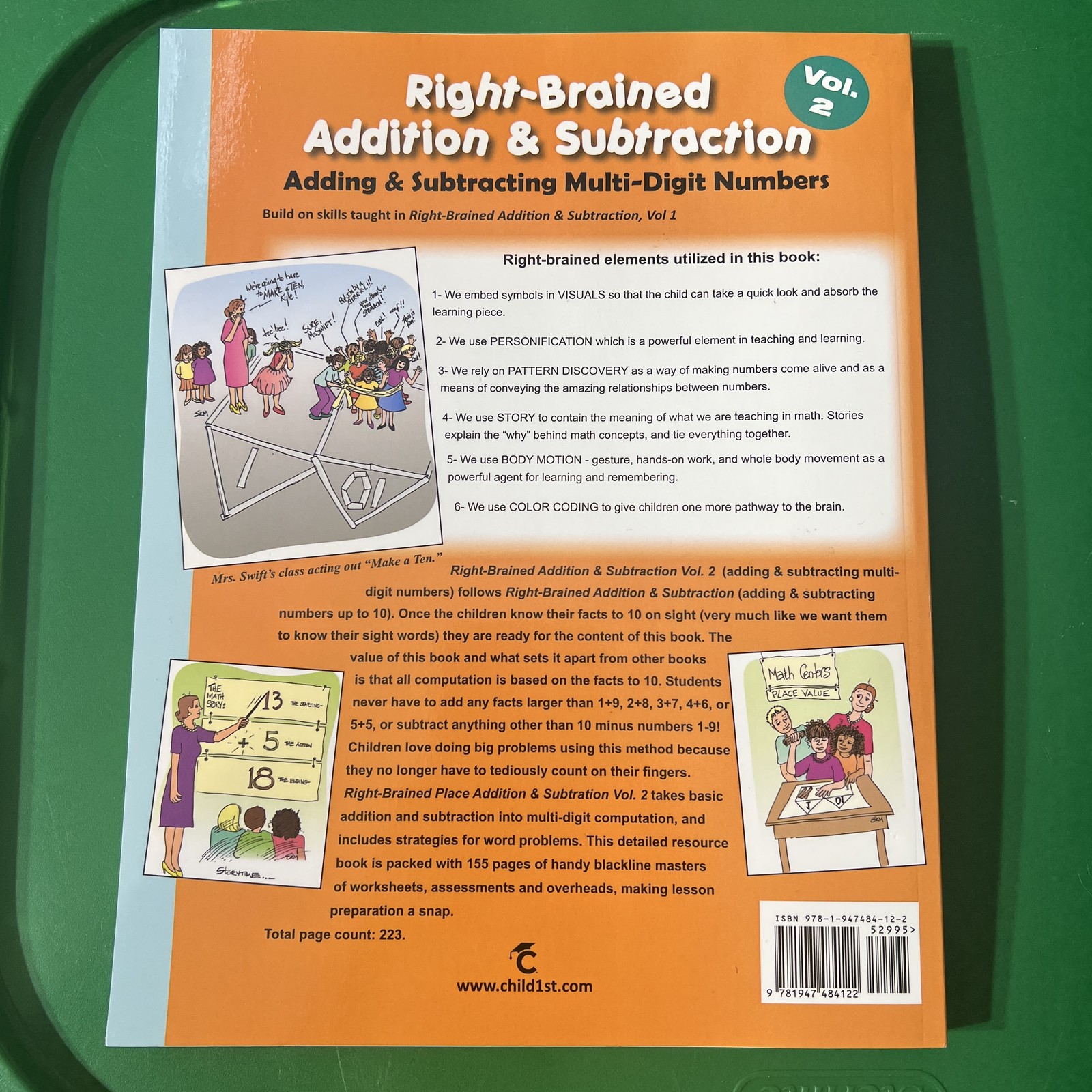 Right-Brained Addition & Subtraction Vol. 2 Sarah K Major Child1st Math Workbook