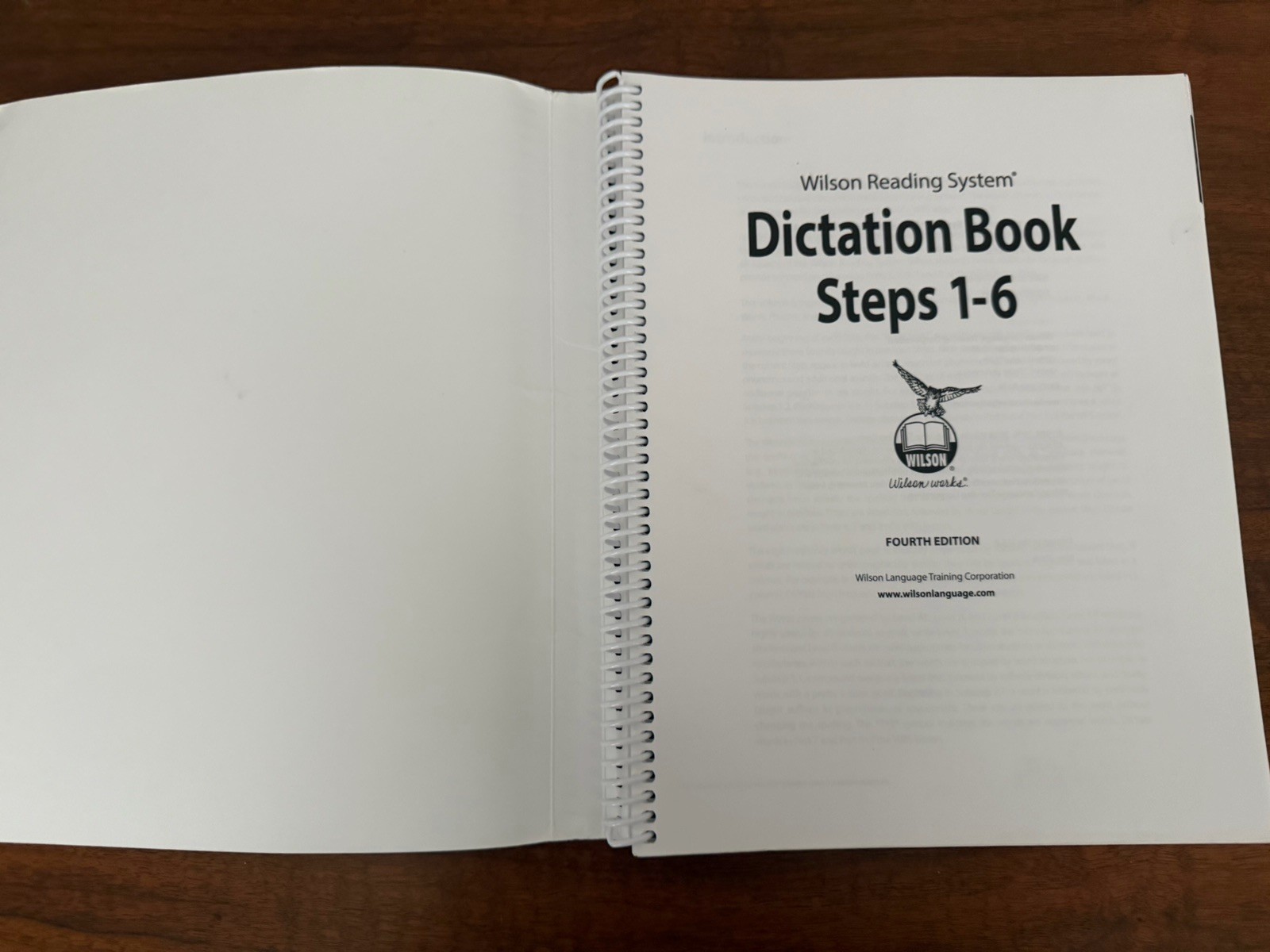 Wilson Reading System Dictation Book Steps 1-6 Spiral English Reading