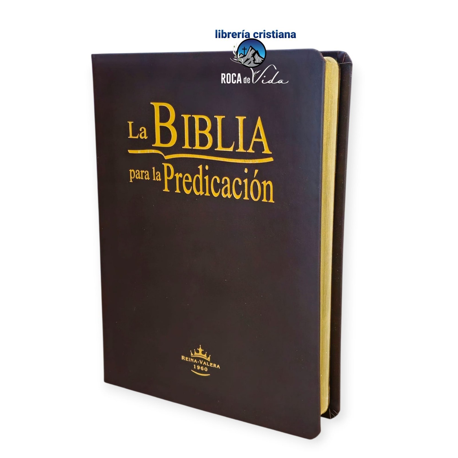 Biblia para la Predicación Pastoral Grande RVR,1960 imitación piel café oscuro