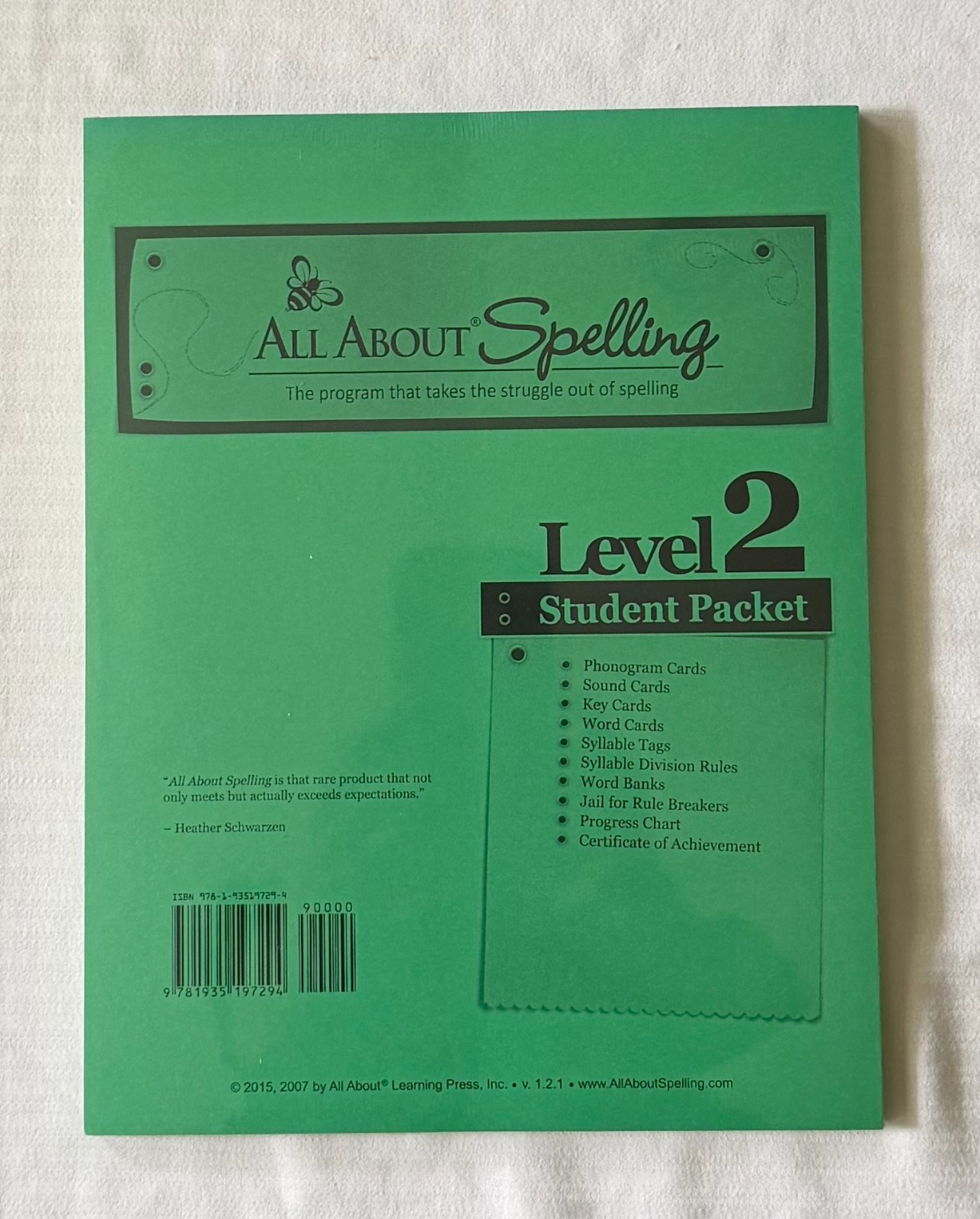 All About Spelling Level 2 Teacher Manual & Student Packet