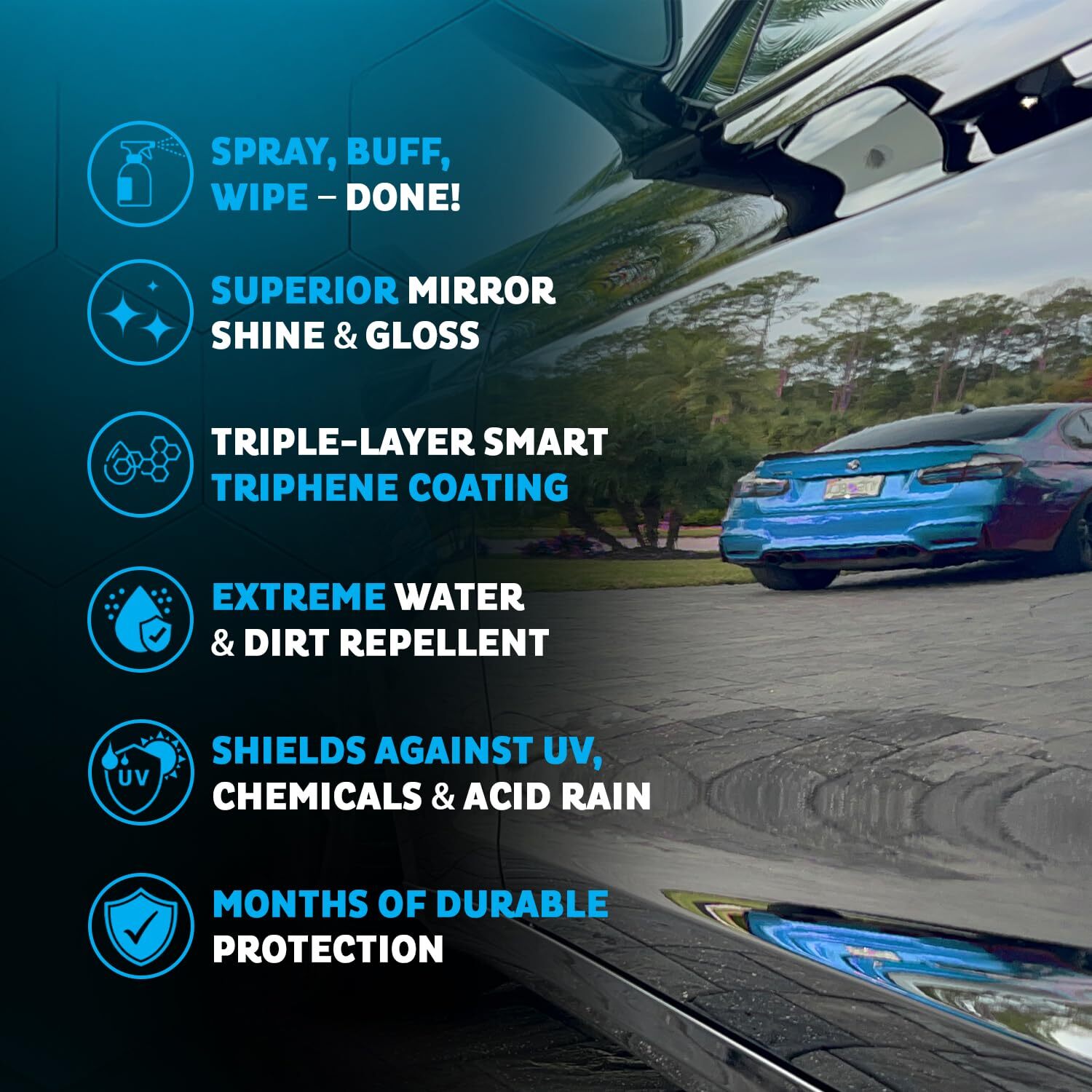 20oz Waterless Car Detailer Spray – Clean Shine & Protect Paint Glass Wheels