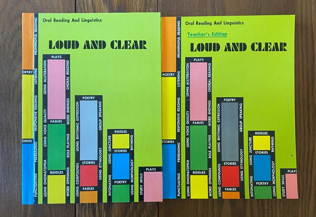 Oral Reading & Linguistics 1969 Say&Hear, Loud&Clear, Glad Sounds Benefic Press