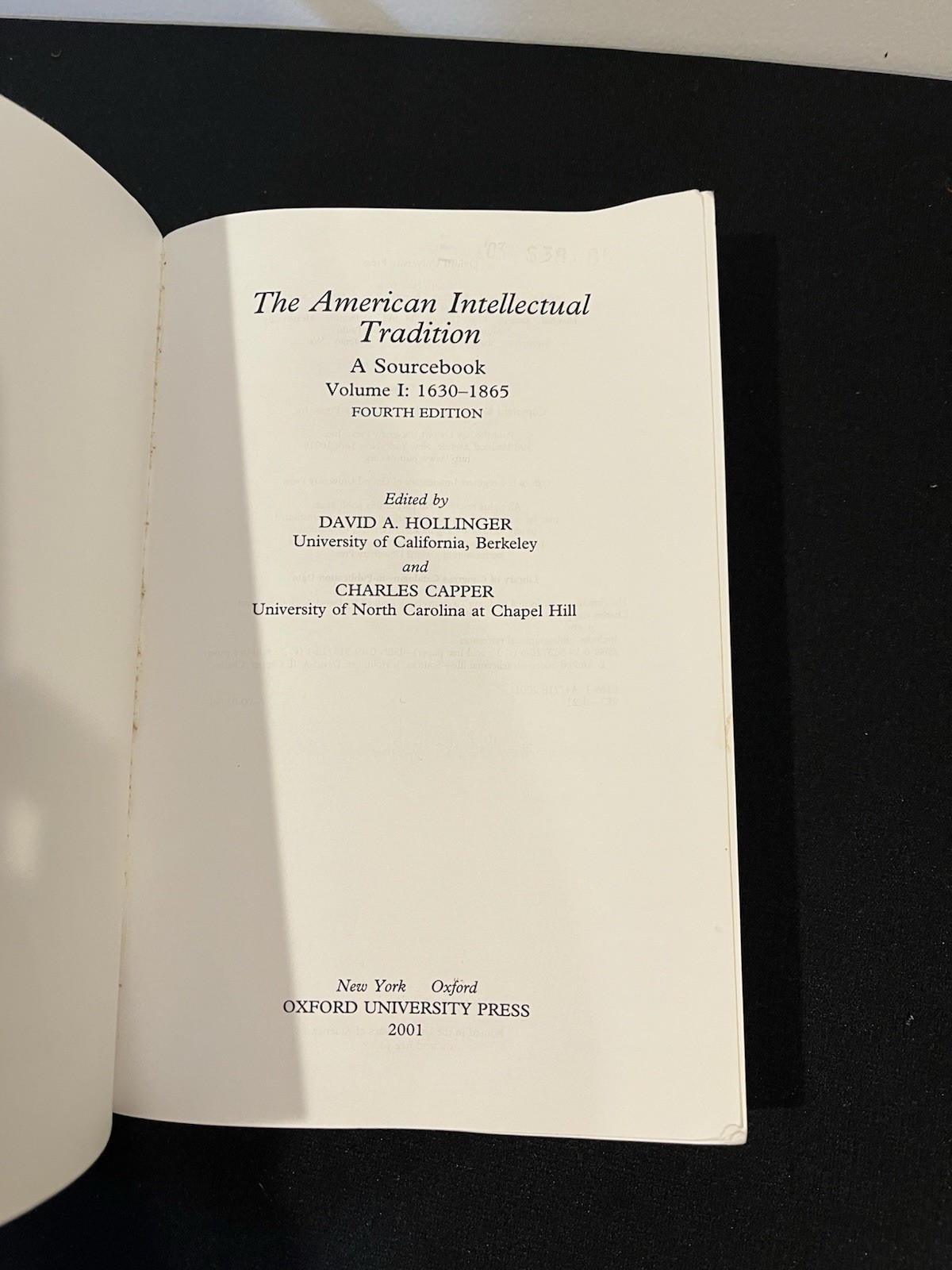 American Intellectual Tradition : A SourcebookVolume I: 1630-1865 by Charles…
