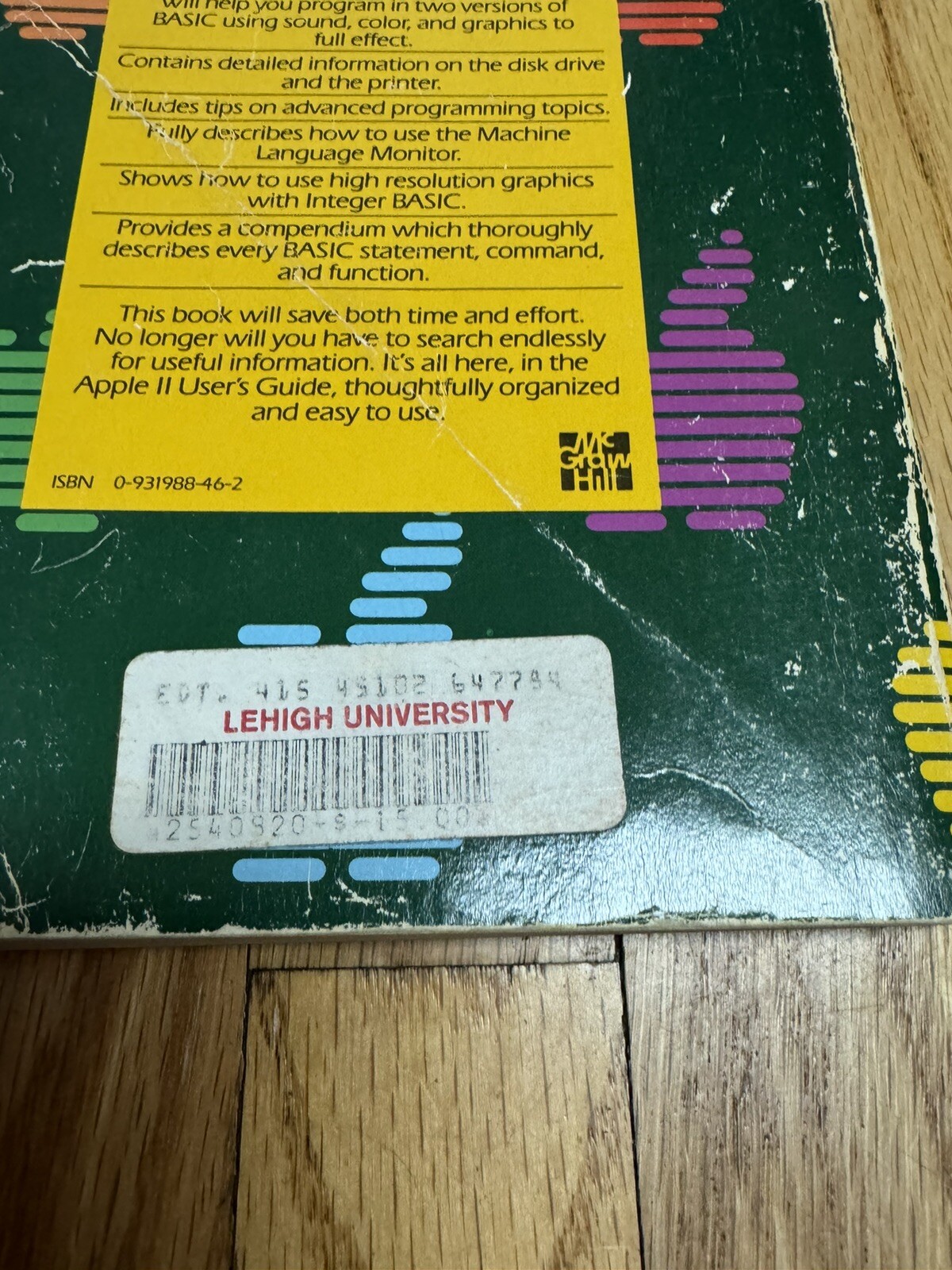 VTG McGraw Hill Osborne Book Apple II User’s Guide PC MAC Computer Gaming BONUS