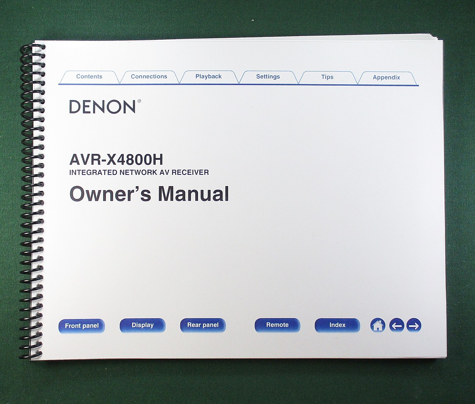 Denon AVR-X4800H Instruction Manual: Full Color 336 Pages & Protective Covers!
