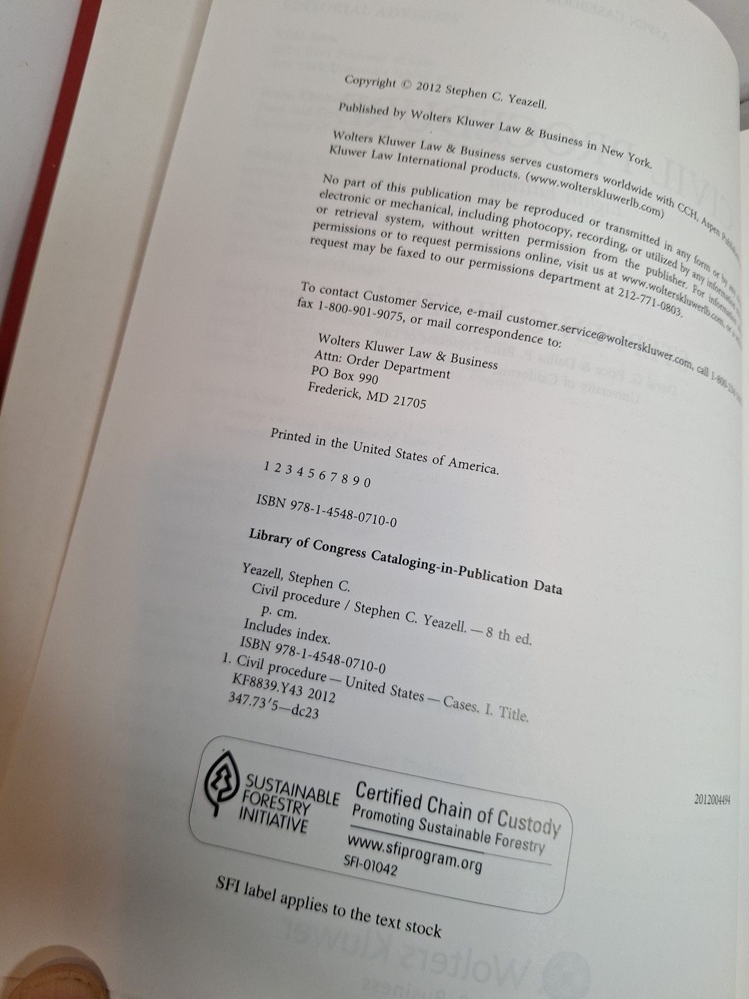 Aspen Casebook Ser.: Civil Procedure by Stephen C. Yeazell 8th Edition Great