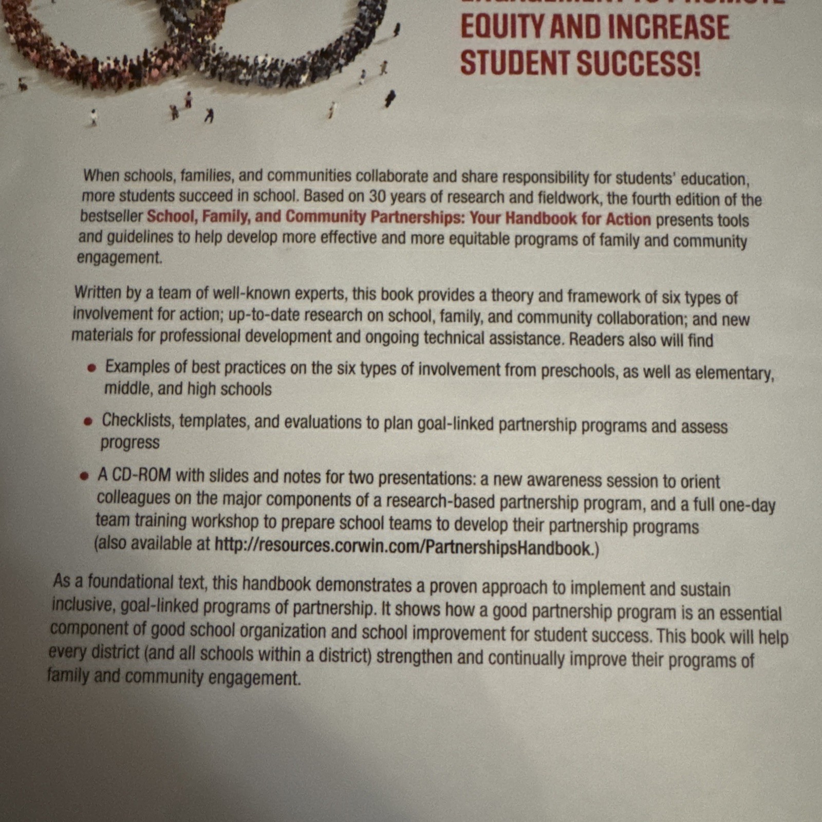 School, Family, and Community Partnerships – 9781506391342 -New with CD. Epstein