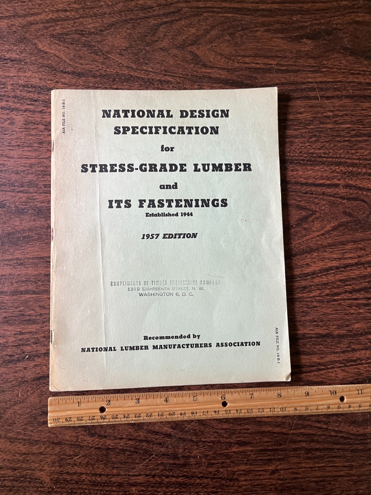 Vintage National Design Specification for Stress-Grade Lumber and.. 1957 Edition