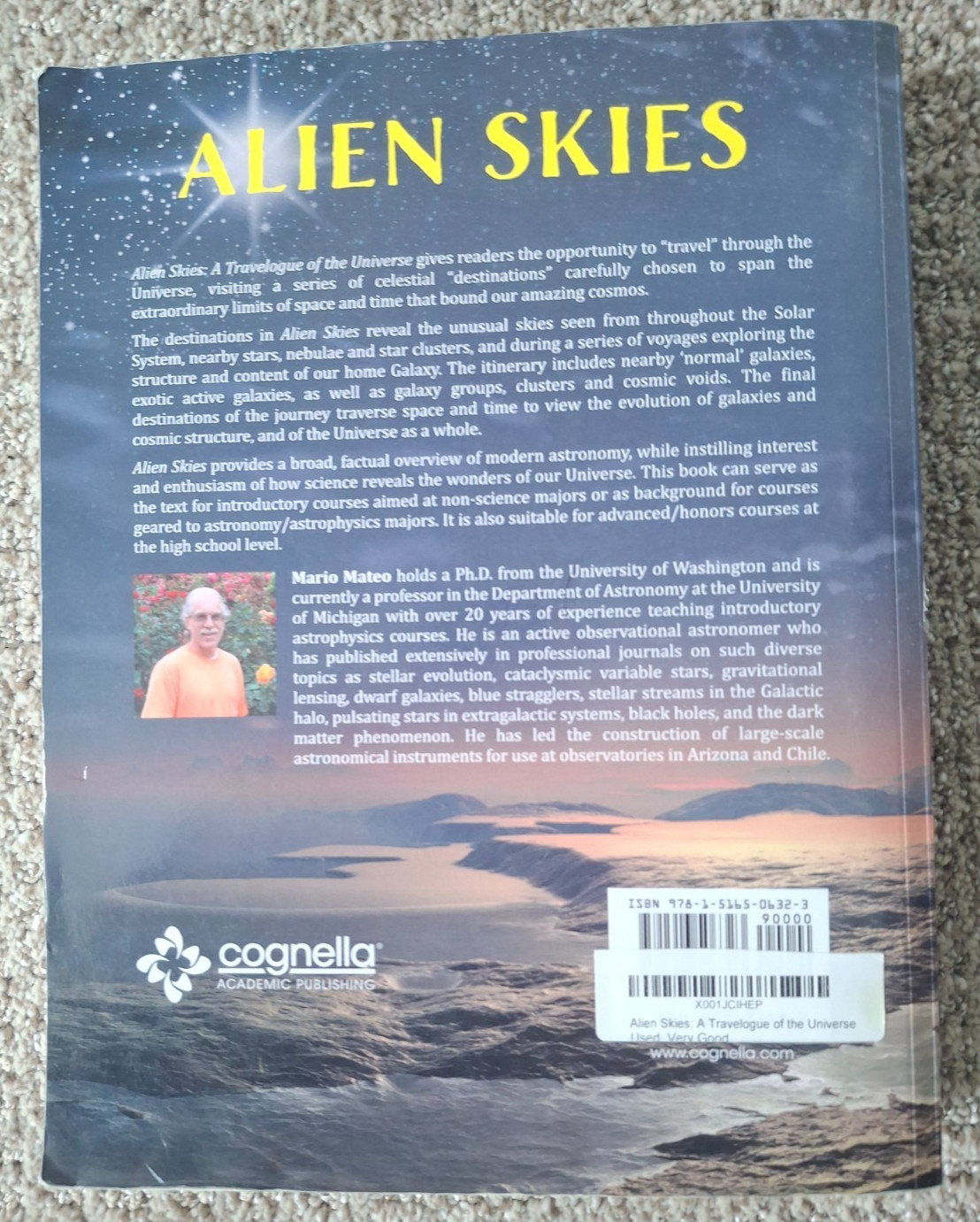Alien Skies A Travelogue of the Universe First Edition Textbook by Mario Mateo