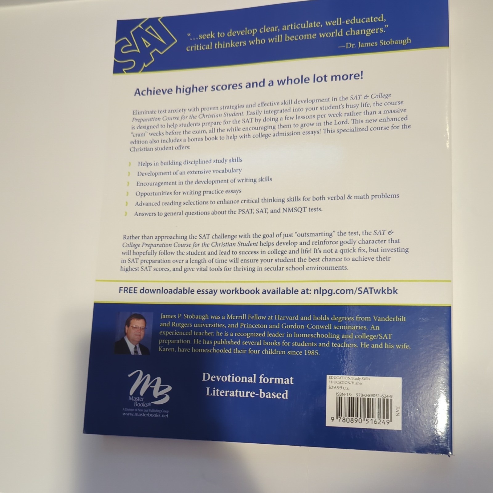 SAT College Preparation Course, James Stobaugh + CLEP Professor College Algebra