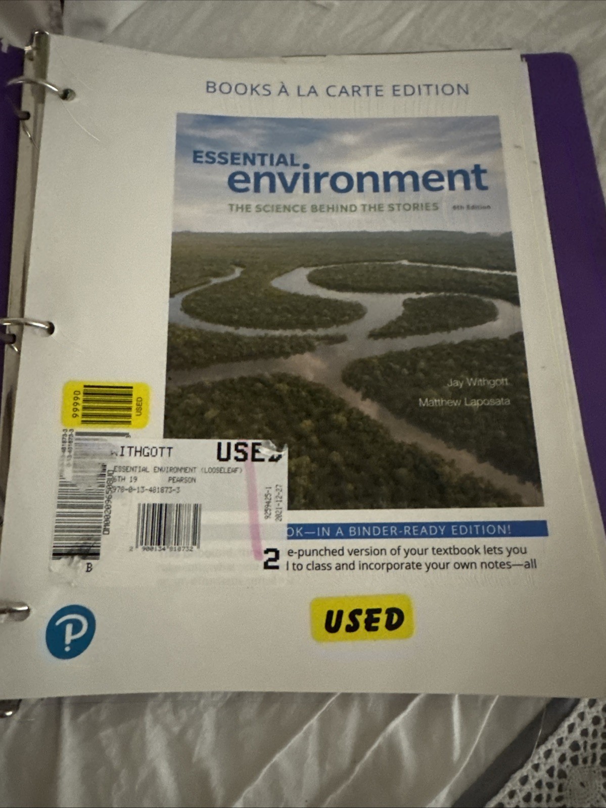 Essential Environment : The Science Behind the Stories, loose lead in binder