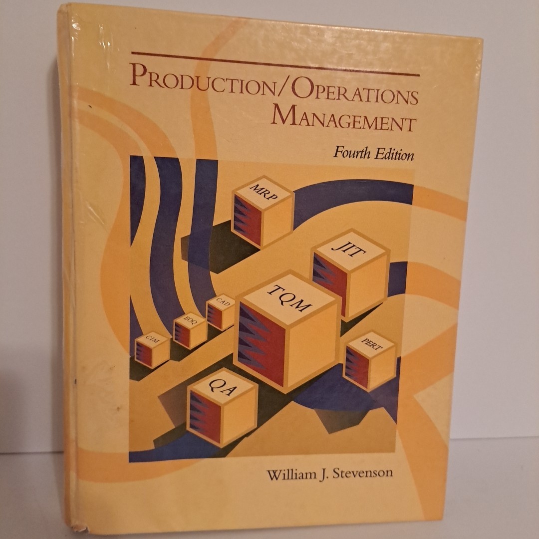 Production/Operations Management By William J. Stevenson. 978025