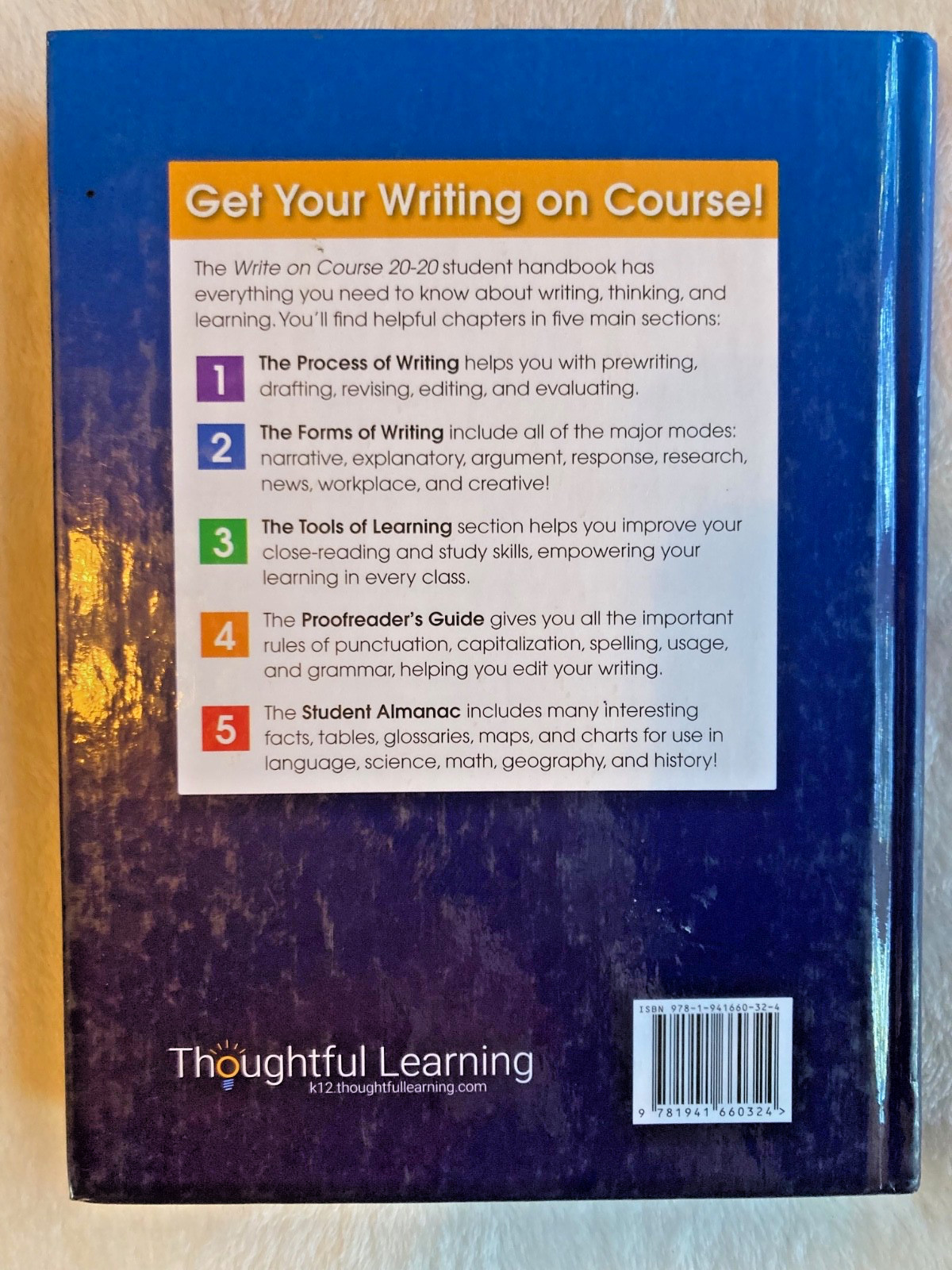 Write on Course 20-20 Student Handbook & 3 SkillsBooks Grades 6, 7 & 8 BRAND NEW