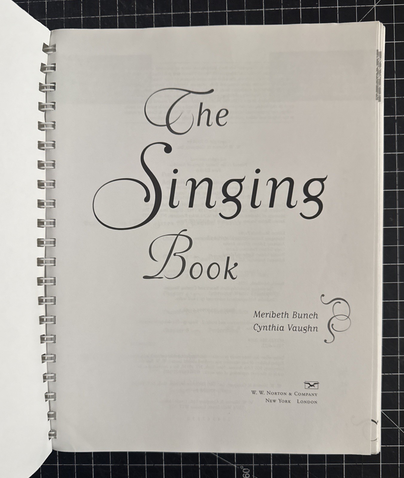 The Singing Book by Cynthia Vaughn and Meribeth Bunch (Spiral Paperback, 2004)