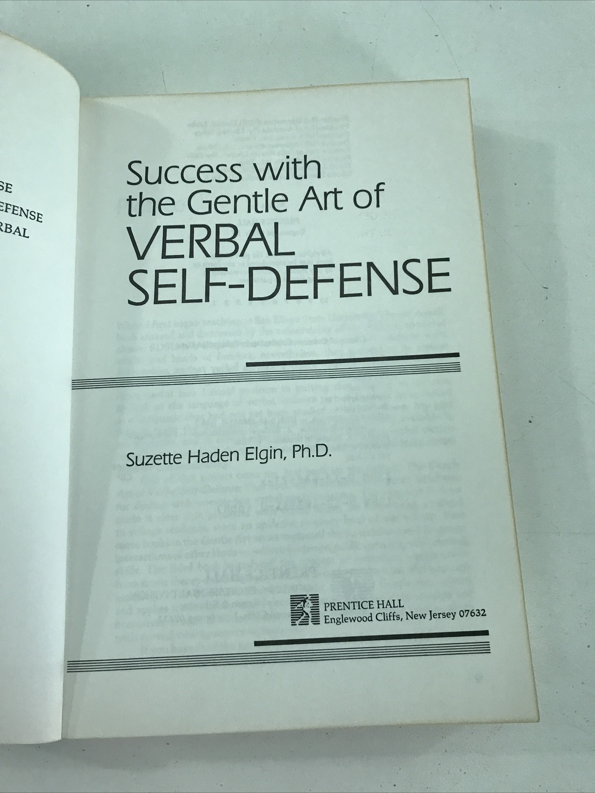 Success With Gentle Art Of Verbal Self-Defense – Suzette Haden Elgin (PB, 1989)