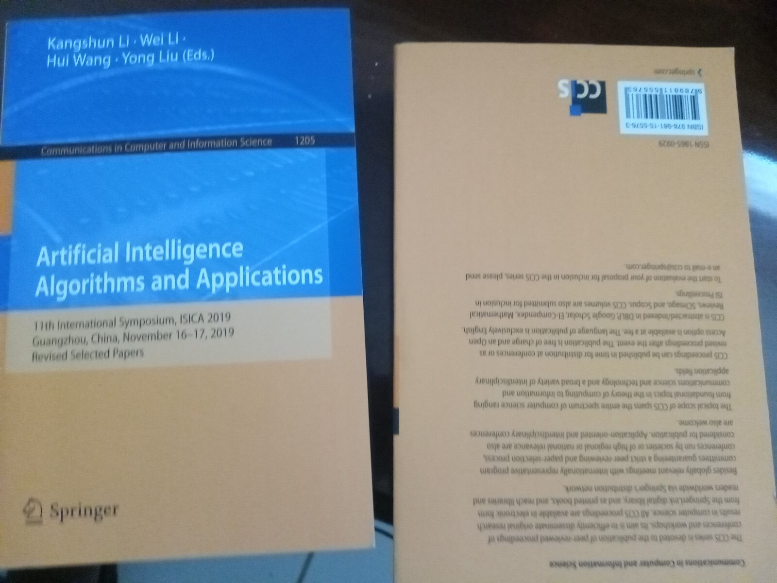 Communications in Computer and Information Science Ser.: Artificial Intelligence