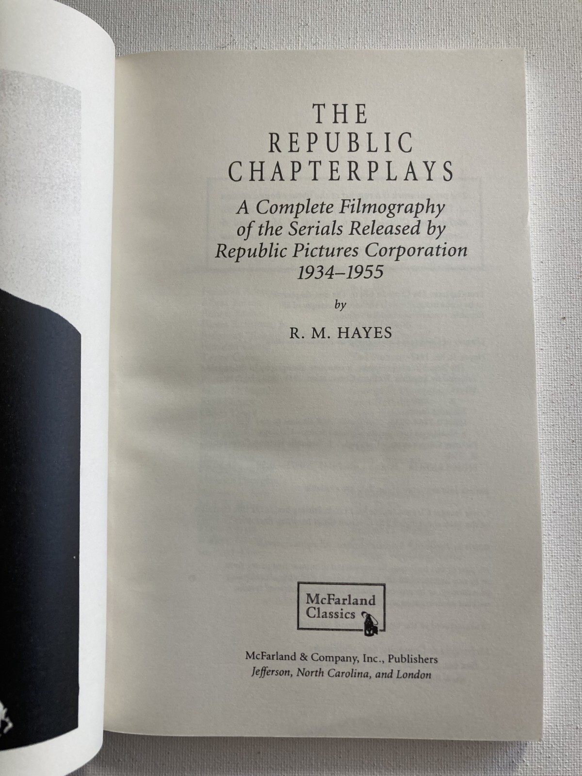 The Republic Chapterplays paperback by R.M. Hayes 1934-1955