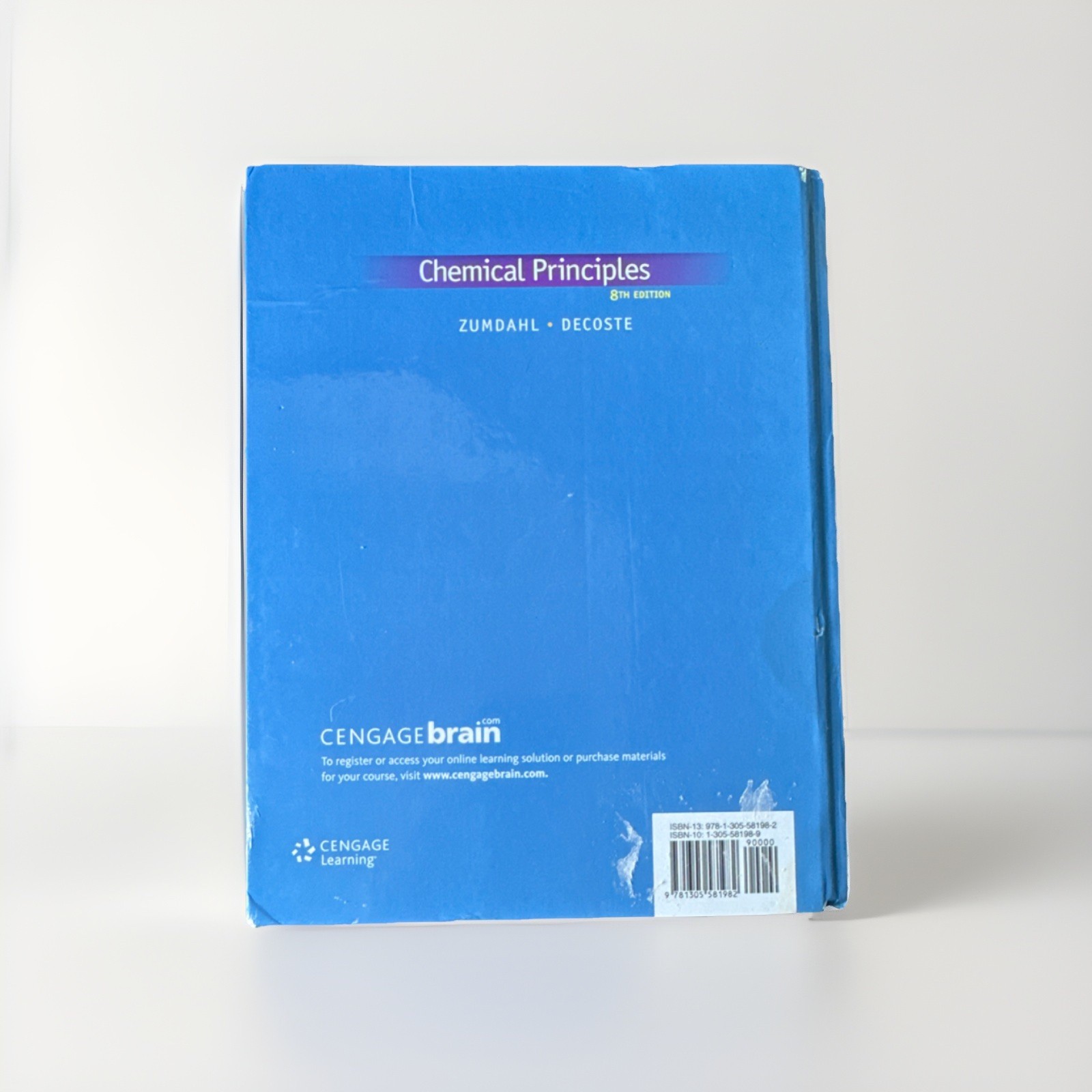 Chemical Principles Zumdahl & Decoste 8th Ed Cengage Learning Textbook