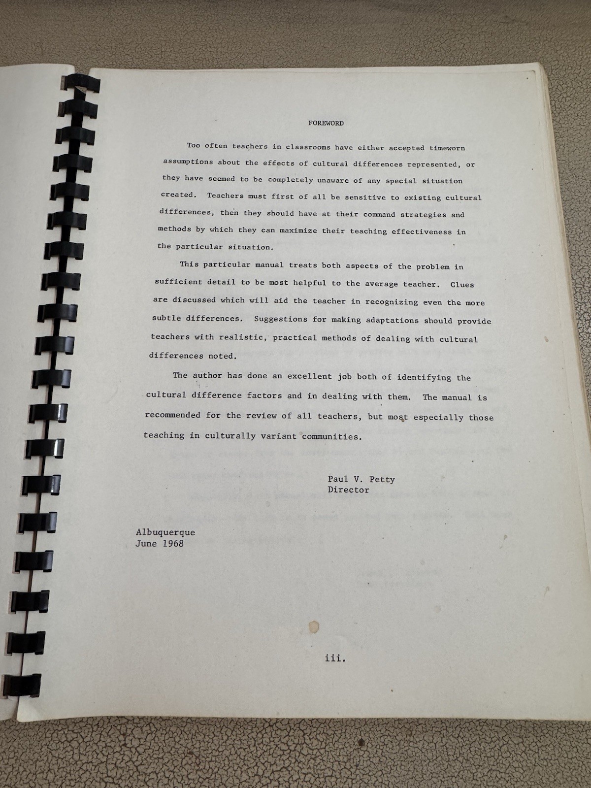 Ethno-Pedagogy Manual Cross Cultural Teaching SWCEL Albuquerque 1968 + Papers