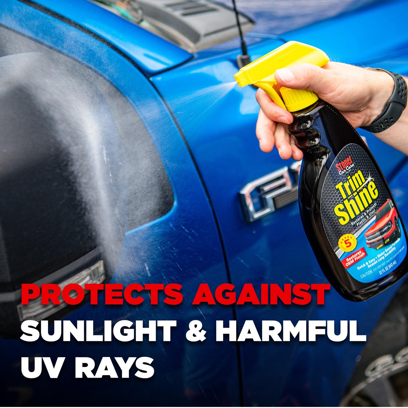 Trim Shine Restorer for Cars – Vinyl & Plastic Protectant Coating – 22 fl oz